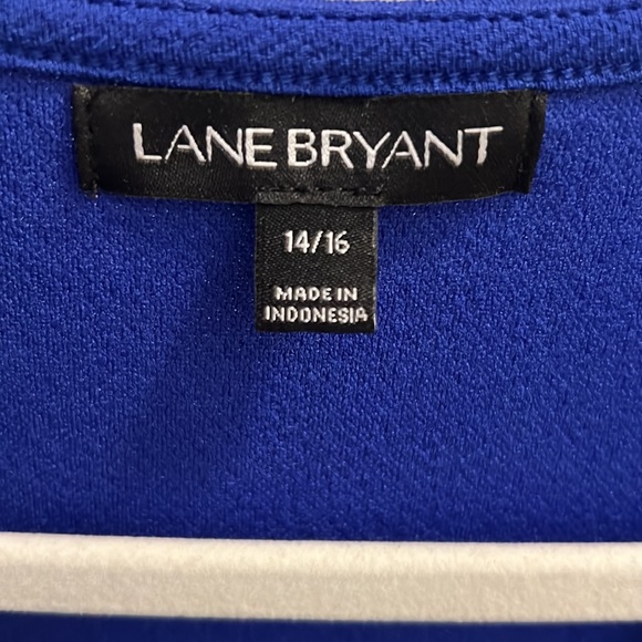 Lane Bryant Peplum Top 14/16 Periwinkle - Picture 3 of 4